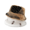 Bulk Custom Logo Winter Furry Bucket Hat, Patchwork Spotted Imitation Fur Plush Fisherman Cap For Women Men