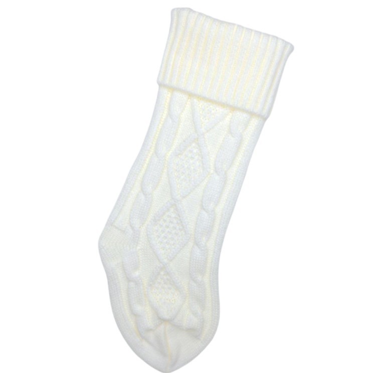 Custom Embroidery Acrylic Cable Knit Christmas Stockings Wholesale Xmas Tree Hanging Decoration