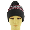 Wholesale Custom Acrylic Jacquard Logo Pom‑Pom Cuff Football Beanie Hat 