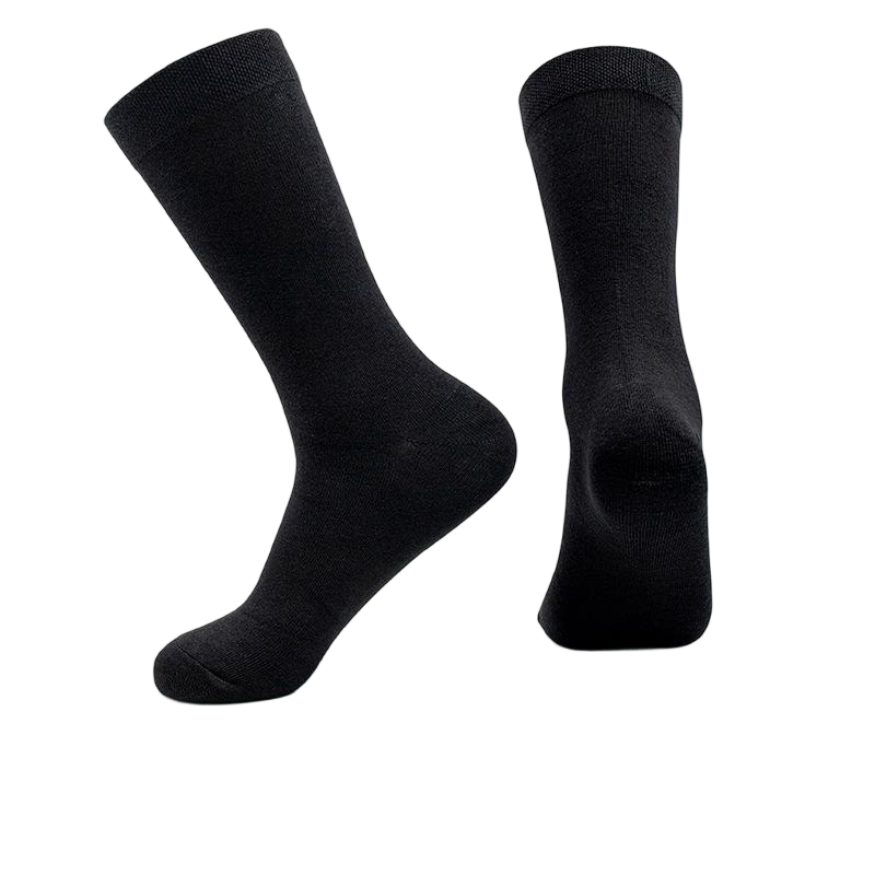 Wholesale Crew Sports Socks, Ribbed Cuff Cotton Athletic Mid‑Calf Socks 