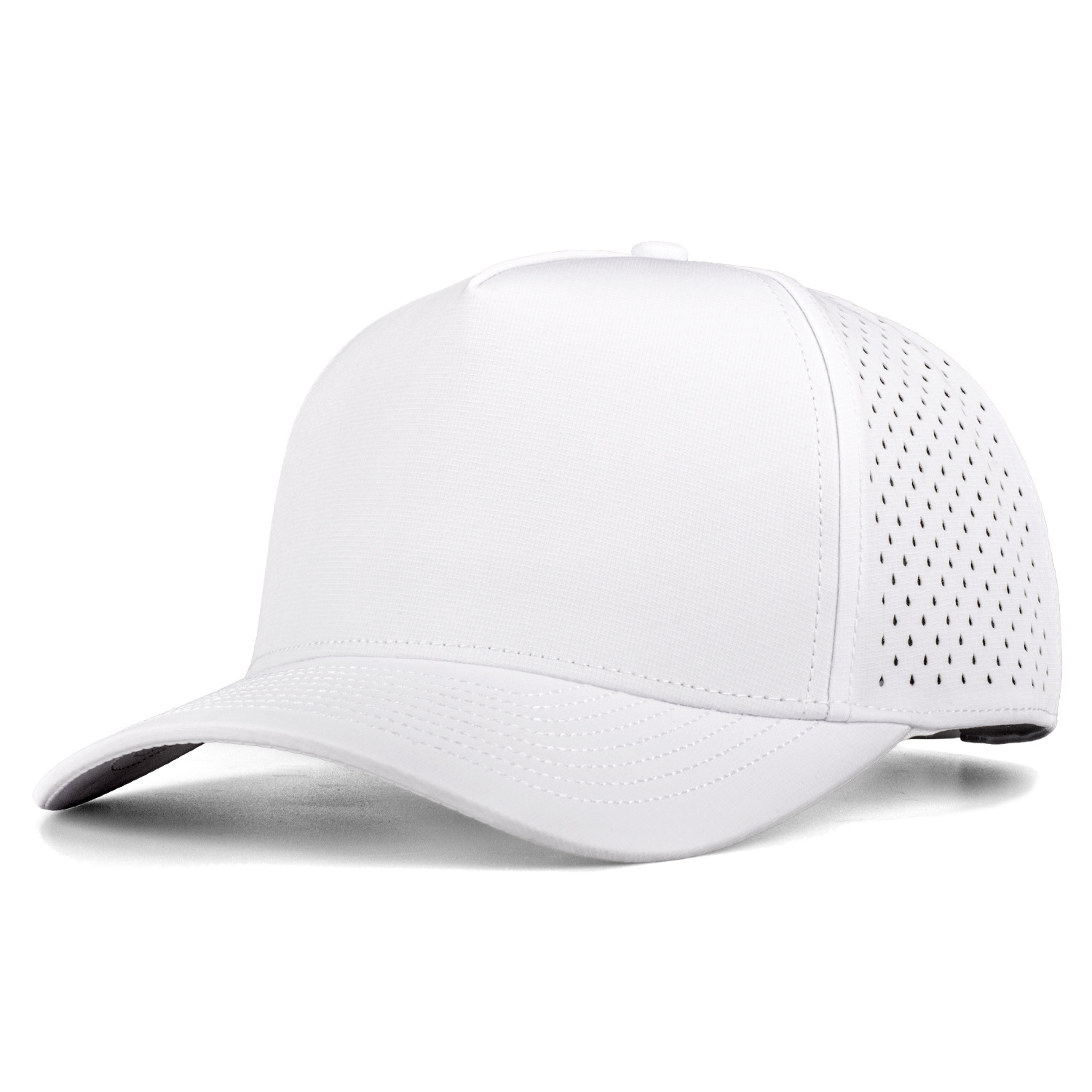 Custom Logo Laser Cut Ventilated Trucker Hat, Polyester Lightweight Quick Dry Athletic Baseball Cap 