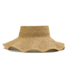 Wholesale Custom Wavy Brim Raffia Sun Visor Hat - Women Beach Headwear