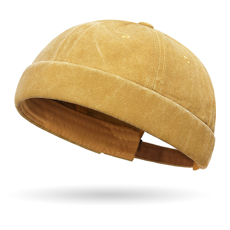 Classic Washed Cotton Brimless Cap - Custom Logo Wholesale Docker Hat