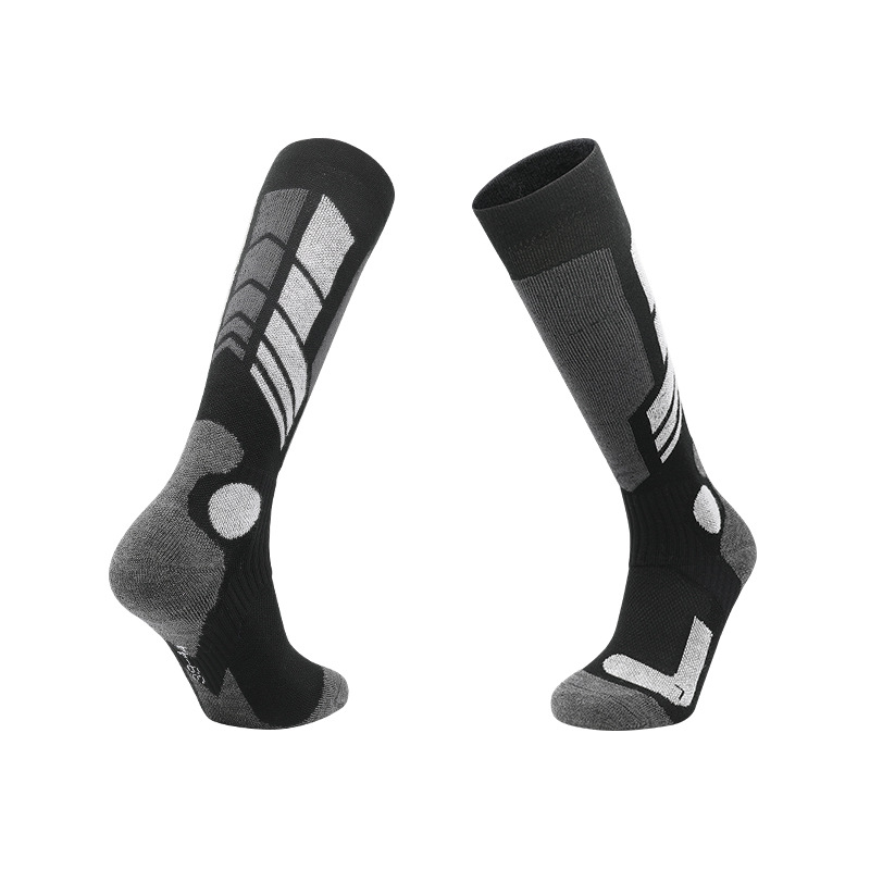 Custom Logo Men Breathable Thermal Knee-High Socks for Football & Ski