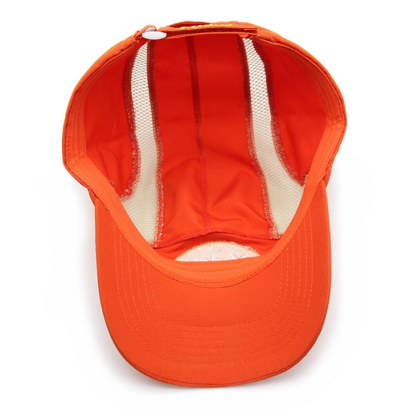 Wholesale Custom Orange 5-Panel Mesh Cap Breathable Golf Baseball Hat