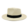 Retro Panama Style Straw Hat – Customizable Wide Brim Sun Protection Hat