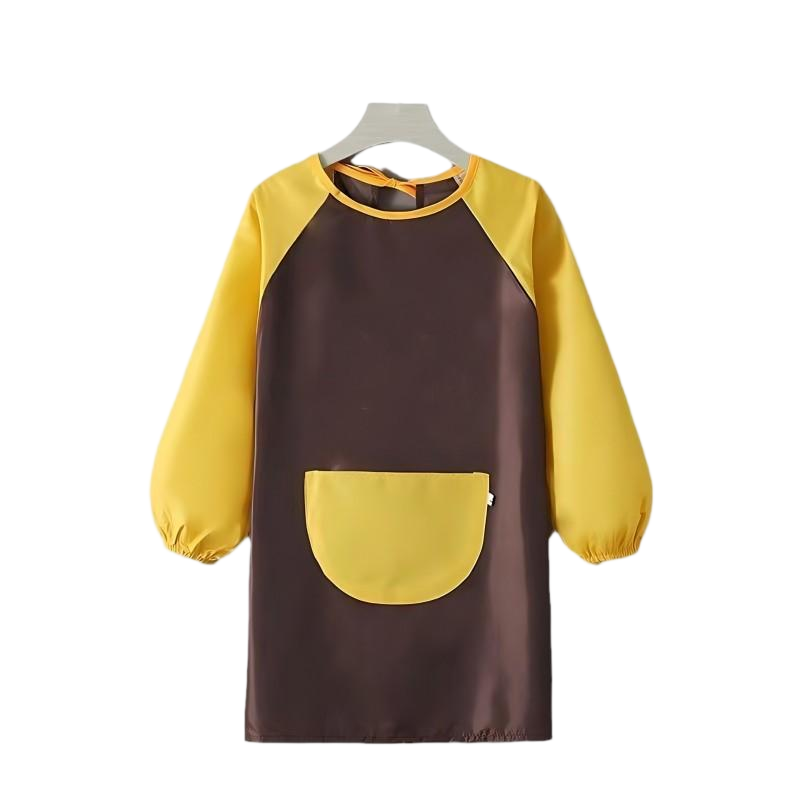 Waterproof Kids Painting Smock | Long Sleeve Toddler Art Apron with Pocket for Messy Play