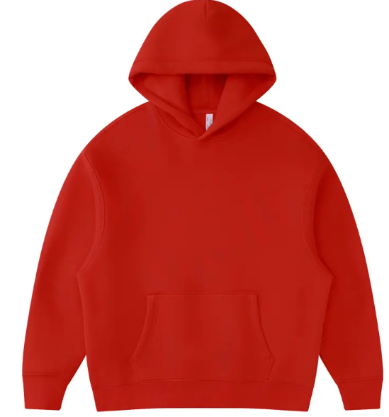 Fashion Unisex Oversized Maroon Fleece Pollover Hoodie