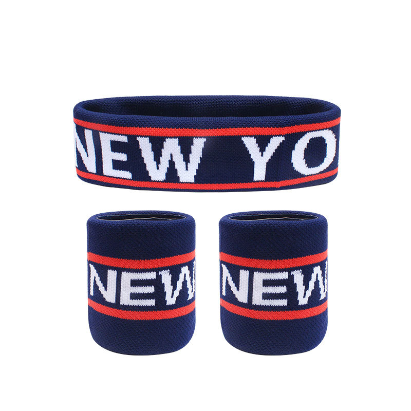 Custom Breathable Jacquard Star Sports Wristband & Headband 