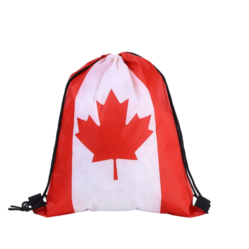 Custom Printed Brazil Flag Drawstring Backpack – Wholesale Reusable Sports Bag