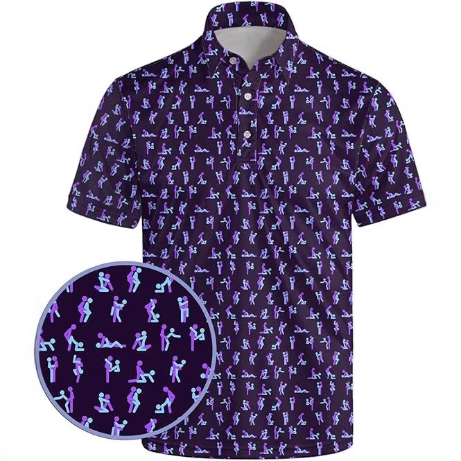 Wholesale Custom Men Printing Pattern Polo Shirts – Breathable Quick-Dry Fabric