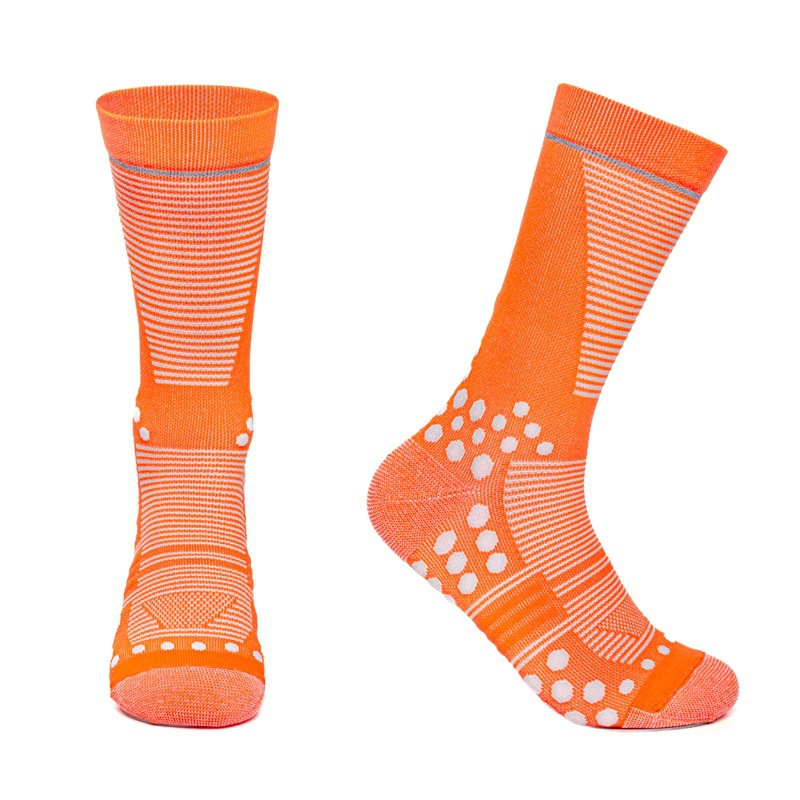 Custom Logo Anti-Slip Crew Socks | Bulk Wholesale Performance Socks with Traction Dots