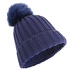 Wholesale Custom Faux Fur Pom Pom Knit Beanie Hat