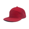 Cotton Solid Color 5 Panel Flat Brim Snapback Cap - Laser Perforated Breathable Cap
