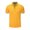 Yellow Men Classic Cotton Business Polo Shirt 