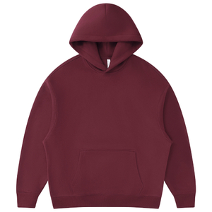 Fashion Unisex Oversized Maroon Fleece Pollover Hoodie
