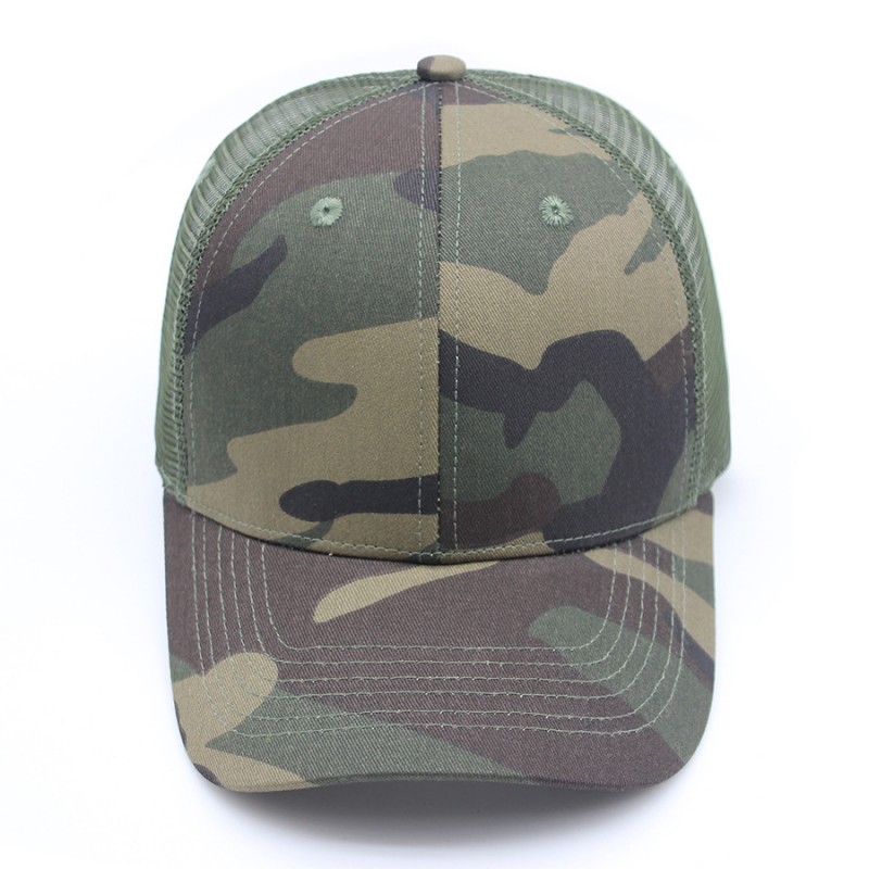 Military Camouflage Baseball Cap with Breathable Mesh Back