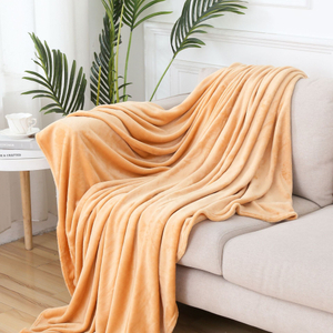 Wholesale soft Flannel Fleece Throw Blanket for Couch and Bed