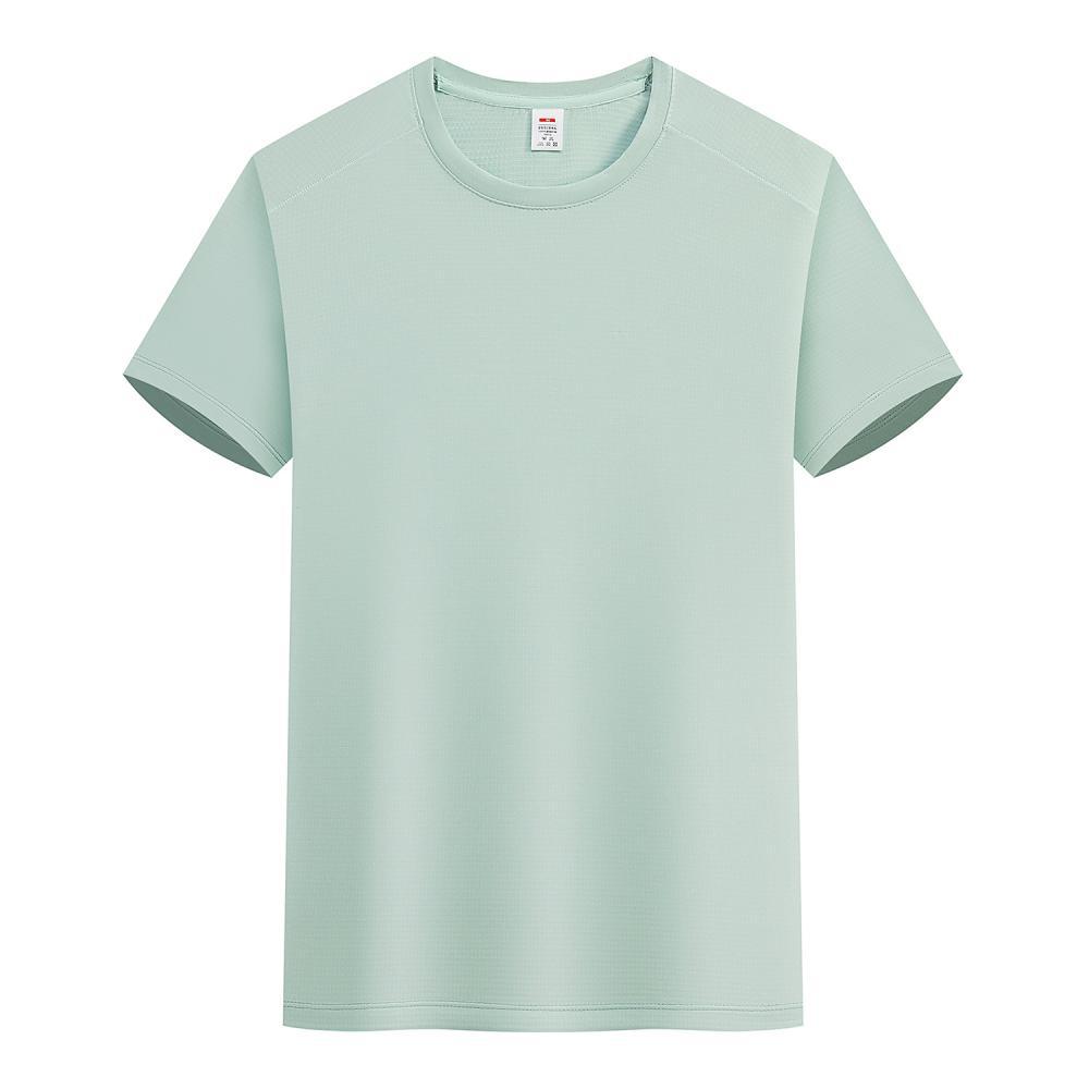 Men's Women's Light Blue Quick Dry Crew Neck T-Shirt Athletic Workout Top