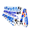 Kawaii Cartoon Lanyard, Cute Bear & Bunny Print Neck Strap for ID Badge, Phone & Keys