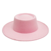 Custom Women Boater Hat - Wholesale Flat Top Wool Felt Hat