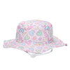 Wholesale Fashion Pink Print Kids Bucket Hat with Chin Strap
