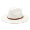 Retro Panama Style Straw Hat – Customizable Wide Brim Sun Protection Hat
