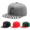 Customizable Logo Embroidered Cotton Flat Brim Snapback Cap 