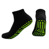 Anti-Slip Trampoline Socks | Black Ankle Socks with Purple Grips for Bounce, Yoga & Home Use