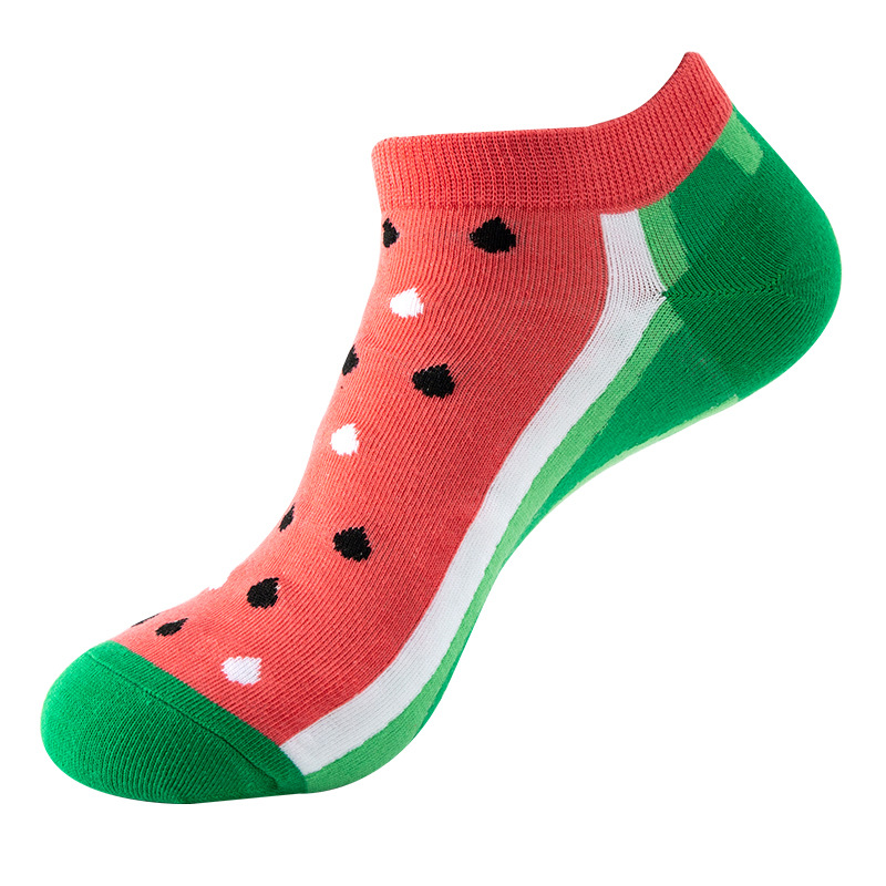 Wholesale Custom Non-Slip Cotton Jacquard Boat Ankle Socks 