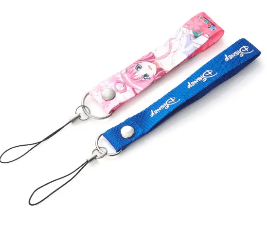 Wholesale Custom Pink Lace Print Lanyard with Gold Hook