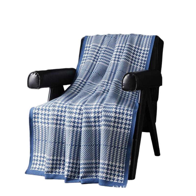 Wholesale Custom Polyester Soft Jacquard Knit Throw Blanket 