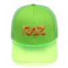 Custom Neon Green Trucker Hat with Transparent PVC Brim & Embroidered Logo – Wholesale