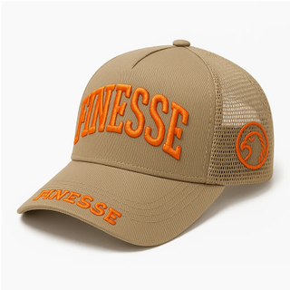 3D Puff Embroidery Trucker Hat Mesh Back Adjustable Snap‑on Baseball Cap