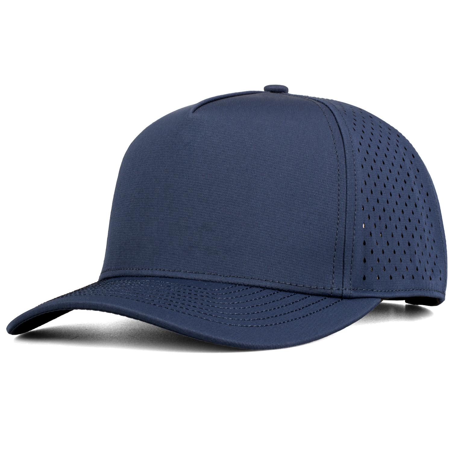 Custom Logo Laser Cut Ventilated Trucker Hat, Polyester Lightweight Quick Dry Athletic Baseball Cap 
