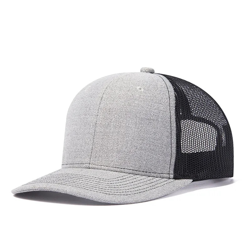 Wholesale Blank Trucker Hats - High Quality Cotton Front Mesh Back Snapback Caps