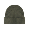 Vintage Street Style Ribbed Knit Beanie with Cuffed Brim