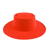 Custom Women Boater Hat - Wholesale Flat Top Wool Felt Hat