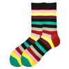Retro Colorful Striped Crew Socks - Unisex Cotton Anti-Slip Breathable Socks