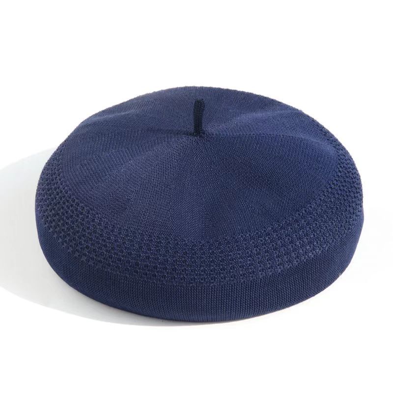 Wholesale Custom Women Solid Color Knit Beret Hat - Soft Warm Headwear