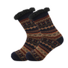 Wholesale Unisex Cozy Thick Thermal Socks | Fair Isle Knit with Sherpa Cuff for Cold Weather