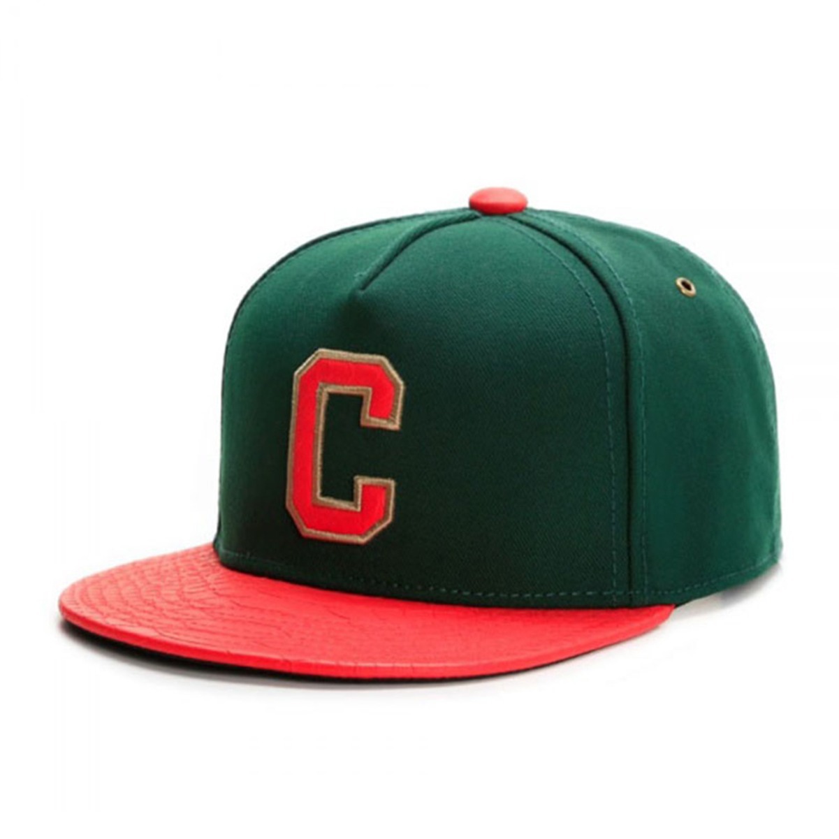 Customizable Logo Embroidered Cotton Flat Brim Snapback Cap 