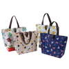 Custom Printed Foldable Polyester Tote Folder Bag Wholesale Reusable Grocery Shopping Handbag