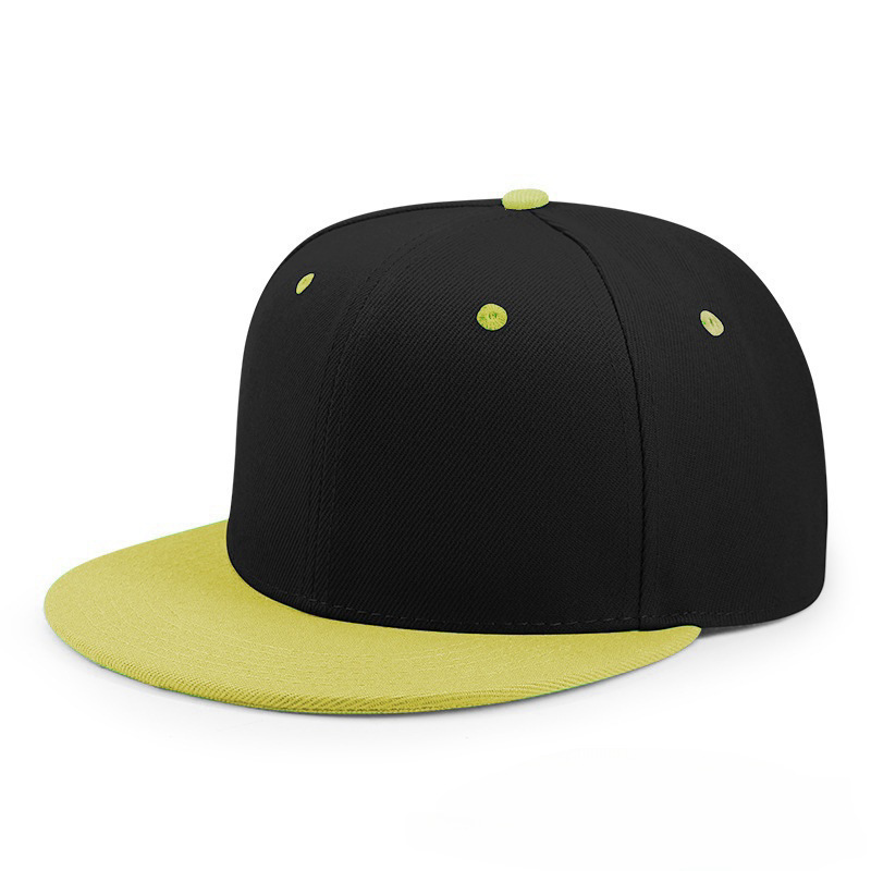 Wholesale Poolyester Plain Snapback Caps, Solid Color Blank Flat Bill Baseball Hats