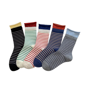 Wholesale Custom Women Fashion Stripe Socks – Comfortable Cotton Blend for Sports