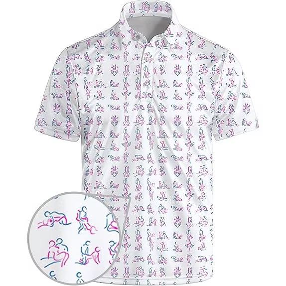 Wholesale Custom Men Printing Pattern Polo Shirts – Breathable Quick-Dry Fabric