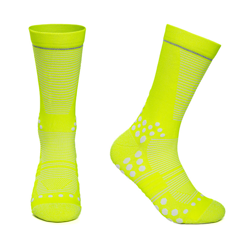 Custom Logo Anti-Slip Crew Socks | Bulk Wholesale Performance Socks with Traction Dots