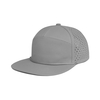 Cotton Solid Color 5 Panel Flat Brim Snapback Cap - Laser Perforated Breathable Cap