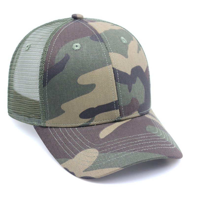 Military Camouflage Baseball Cap with Breathable Mesh Back