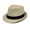 Wholesale Custom Straw Fedora Hat - Men Outdoor Beach Sun Hat